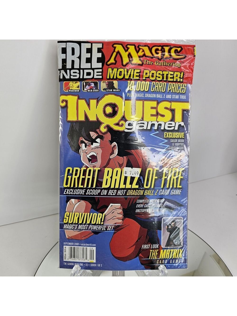 SEALED Inquest Gamer #65 September 2000 Sailor Moon, MTG, Dragon Ball Z, Pokemon